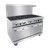 Atosa AGR-10B-NG 60" W Natural Gas 10 Open Burners 2 Ovens CookRite Range - 374,000 BTU