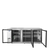 Atosa MBB90GGR 89.3" W Stainless Steel 3-Section Glass Door Back Bar Cooler - 115 Volts