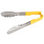 Vollrath 4780650 6" Stainless Steel One-Piece Scalloped Teeth Springless Design Yellow Ergonomic Antimicrobial Kool-Touch Handle Utility Tongs Warranty