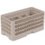 Vollrath HR1B1BBA 10" W x 9.06" H x 19.75" D Half Size (8) Compartment Stemware Beige Co-Polymer Plastic Traex Rack-Master Dishwasher Rack