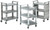 Vollrath 97111 200 Lb. 3 Shelves Closed End Plastic Gray Utility Cart