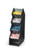 Vollrath CTC-4V 5.88" W x 20.75" H x 11.44" D Black ABS Plastic and Smoked Acrylic Construction Countertop Vertical Condiment Caddy