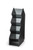 Vollrath CTC-4V 5.88" W x 20.75" H x 11.44" D Black ABS Plastic and Smoked Acrylic Construction Countertop Vertical Condiment Caddy