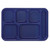 Vollrath 2615-104 13-3/4"W x 9-3/4"D Bright Blue Rectangular Right Hand ABS Stackable School Compartment Tray