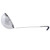Vollrath 4987220 72 Oz. 18/8 Stainless Steel 11 Ga. 17" Grooved Hooked Black Kool-Touch Handle with Satin Finish Ladle