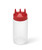 Vollrath 3316-1302 16 Oz. Wide Mouth Clear Bottle with Red Cap Traex Tri Tip Squeeze Bottle