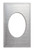 Vollrath 8242316 21.13" W x 12.75" D Oval Stainless Steel Satin Edge Miramar Single Size Template