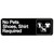 Vollrath 4523 3" x 9" White on Black No Pets / Shoes Shirt Required Sign