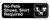 Vollrath 4523 3" x 9" White on Black No Pets / Shoes Shirt Required Sign