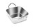 Vollrath 59768 28 Oz. 5 1/2" L x 5 1/2" W x 2" H Square Stainless Steel Mini Roasting Pan