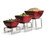 Vollrath 4763415 102.4 Oz. Metallic Dazzle Red Square Stainless Steel Double Wall Insulated Serving Bowl