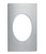 Vollrath 8242314 21.13" W x 12.75" D Oval Stainless Steel Plain Edge Miramar Single Size Template
