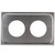 Vollrath 19190 300 Series Stainless Steel with (2) 6 3/8" Inset Holes Adapter Plate
