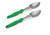Vollrath 6414070 13.81" L Heavy Gauge 2.25 Stainless Steel Green Nylon Ergonomic Handle Ergo Grip Heavy Duty Spoon