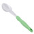 Vollrath 6414070 13.81" L Heavy Gauge 2.25 Stainless Steel Green Nylon Ergonomic Handle Ergo Grip Heavy Duty Spoon