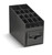 Vollrath CTNO-06 100 Napkins Black ABS and Smoked Acrylic Napkin Dispenser / Organizer