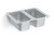 Vollrath 12065-2 17" W x 13" D Overall Two Compartment Self-Rimming 2" Drains Vending Cart Drop-In Sink