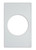 Vollrath 8242120 21.13" W x 12.75" D Plastic Round White Stone Miramar Single Size Template for Miramar Cookware