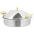 Vollrath 46121 6 Qt. Round Stainless Steel Induction Ready Intrigue Solid Top Induction Chafer