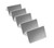 Vollrath 59789 4/5 Compartment 14" L x 4" W x 2" H Stainless Steel Mini Taco Tray