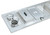 Vollrath 19193 300 Series Stainless Steel with (1) 4 7/8" and (2) 6 3/8" Inset Holes Adapter Plate
