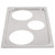 Vollrath 19193 300 Series Stainless Steel with (1) 4 7/8" and (2) 6 3/8" Inset Holes Adapter Plate