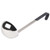 Vollrath 4980820 8 Oz. 18/8 Stainless Steel 11 Ga. 12 5/8" Grooved Hooked Black Kool-Touch Handle with Satin Finish Ladle
