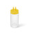 Vollrath 2316-1308 16 Oz. Clear Bottle with Yellow Cap Wide Mouth Traex Twin Tip Squeeze Bottle Dispenser