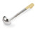 Vollrath 4980335 3 Oz. 18/8 Stainless Steel 14 Ga. 12 5/8 Grooved Hooked Ivory Kool-Touch Ladle
