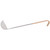 Vollrath 4980335 3 Oz. 18/8 Stainless Steel 14 Ga. 12 5/8 Grooved Hooked Ivory Kool-Touch Ladle