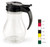 Vollrath 1412-18 10 Oz. Clear Polycarbonate Jar with Almond Plastic Top Dripcut Syrup Server
