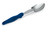 Vollrath 6414030 13.81" L Heavy Gauge 2.25 Stainless Steel Blue Nylon Ergonomic Handle Ergo Grip Heavy Duty Spoon