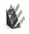 Vollrath CTCL-3B 6" W x 12" D x 17 1/2" H Black ABS and Smoked Acrylic 3 High Countertop Lid Organizer