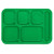 Vollrath 2015-119 14-3/4"W x 9-7/8"D Bright Green Rectangular Right Hand Polypropylene Stackable School Compartment Tray