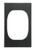 Vollrath 8242710 21.13" W x 12.75" D 1 Hole Oval Plastic Miramar Single Size Template for Miramar Cookware