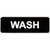 Vollrath 4526 3" x 9" White on Black Wash Sign
