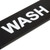 Vollrath 4526 3" x 9" White on Black Wash Sign