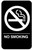 Vollrath 5638 9" x 6" White on Black Braille No Smoking Sign