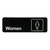 Vollrath 4516 3" x 9" White on Black Women Sign