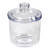 Vollrath 528-13 3.13" H 8 Oz. Clear Polycarbonate Dripcut Condiment Jar with Lid