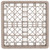 Vollrath TR8DDDDD 19.75" W x 19.75" D x 11.88" H Co-Polymer Plastic (16) Compartments Full Size Glass / Stemware Rack