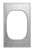 Vollrath 8242716 21.13" W x 12.75" D 1 Hole Oval Stainless Steel Miramar Single Size Template for Miramar Cookware