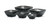 Vollrath 4763260 57.6 Oz. Classic Black Square Stainless Steel Double Wall Insulated Serving Bowl