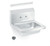 Vollrath 141-0C 17" W x 15" D 4" Centers 20 Gauge Stainless Steel Wall-Mounted Hand Sink with Bracket and Strainer