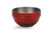 Vollrath 4659115 108.8 Oz. Metallic Dazzle Red Round Stainless Steel Double Wall Insulated Serving Bowl