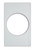 Vollrath 8242620 21.13" W x 12.75" D Plastic Round White Stone Miramar Single Size Template for Miramar Cookware