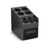 Vollrath CTNFO-06 9 1/16" W x 19 1/4" D x 15 3/16" H Black ABS & Smoked Acrylic Accommodates 100 Napkins 3 Condiment Compartments Napkin Dispenser/Organizer