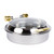 Vollrath 46124 6 Qt. Round Stainless Steel Induction Ready Intrigue Glass Top Induction Chafer