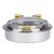 Vollrath 46124 6 Qt. Round Stainless Steel Induction Ready Intrigue Glass Top Induction Chafer