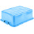 Vollrath 1507-C04 20"W x 15"D x 8" H Blue Polyethylene Traex Color Mate Food Storage Box Combo Set